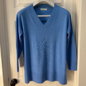 V-neck Tunic Top by WoolOvers - Merino/Cashmere blend size L